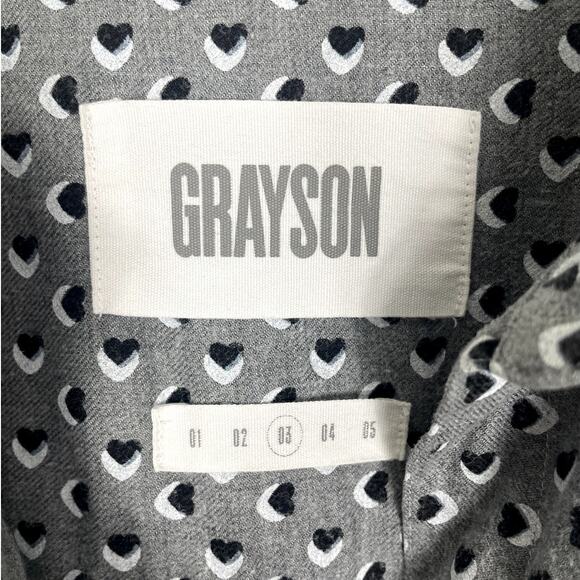 Grayson The Hero Button Up Shirt Hearts Lyocell Size 3 Medium Classic - Picture 10 of 14